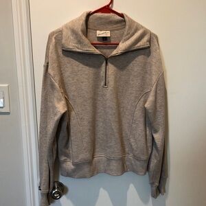 Universal Thread Women's Oatmeal Quarter-Zip Sweater